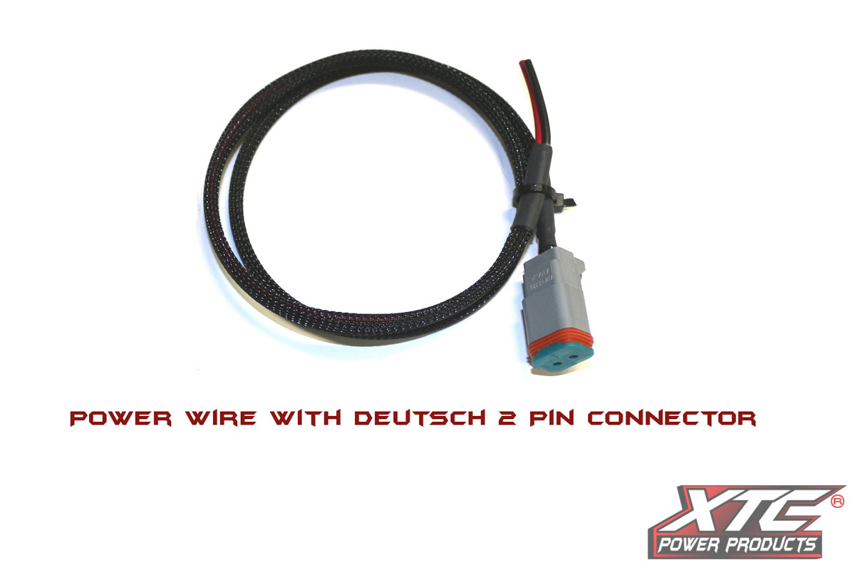 2' 18 Ga. Power Wire To 2 Pin Deutsch Connector