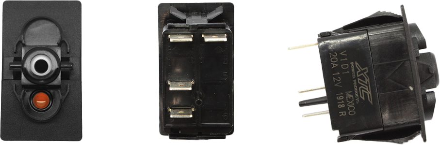 Dash Switch Body Momentary Amber Bottom