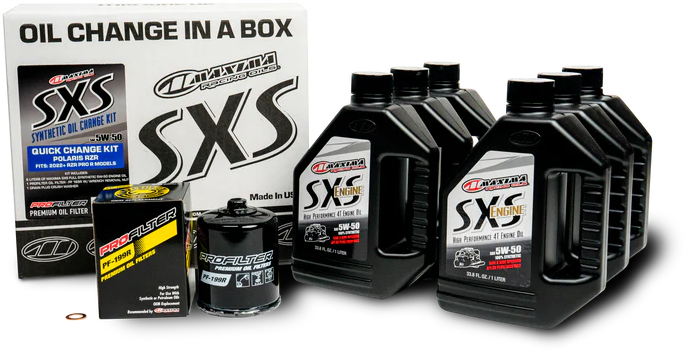Sxs Oil Quick Change Kit 5w50 With Black Oil Filter