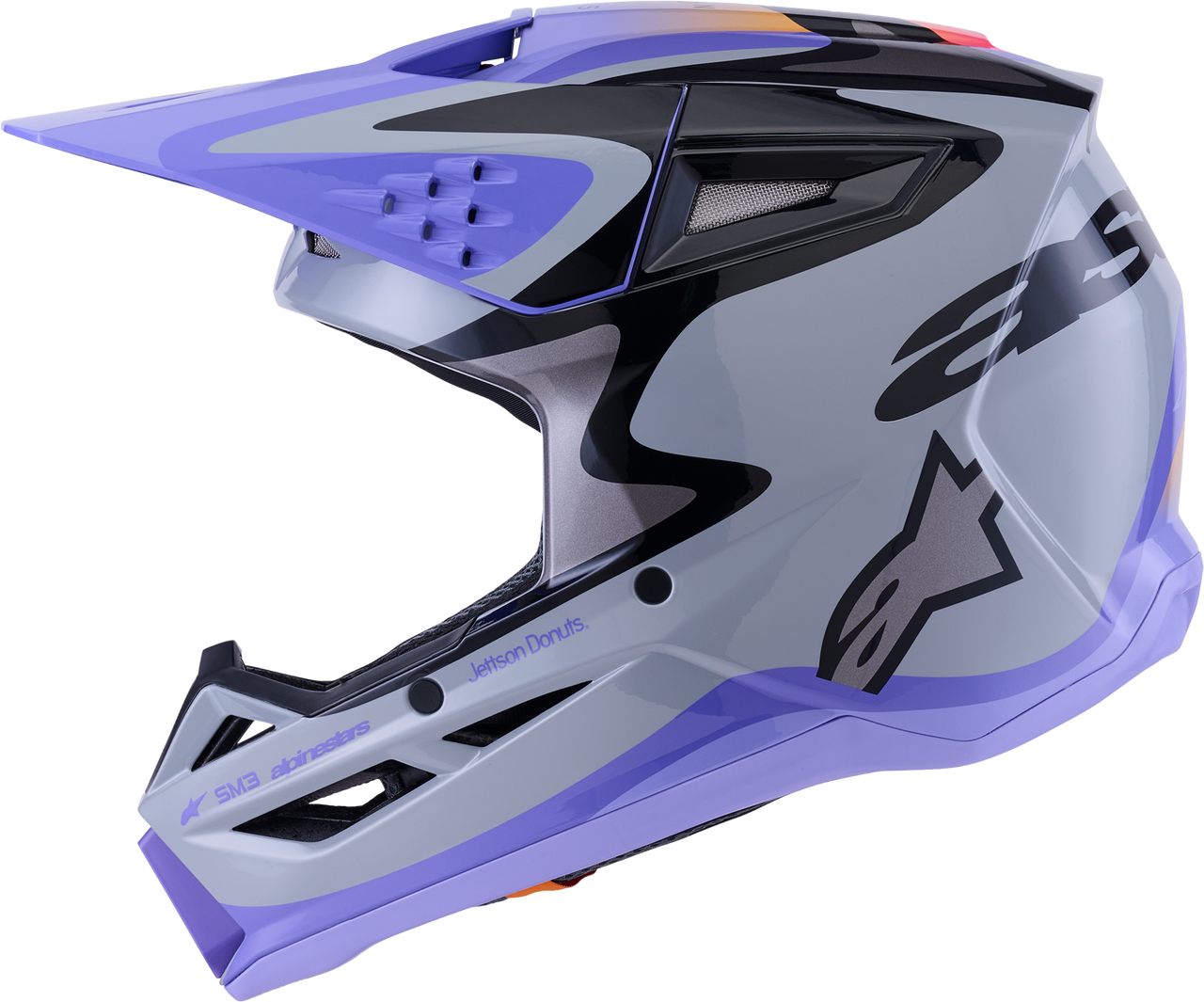 Jettson Sm3 Helmet Gry/Purp/Blk Glossy 2x