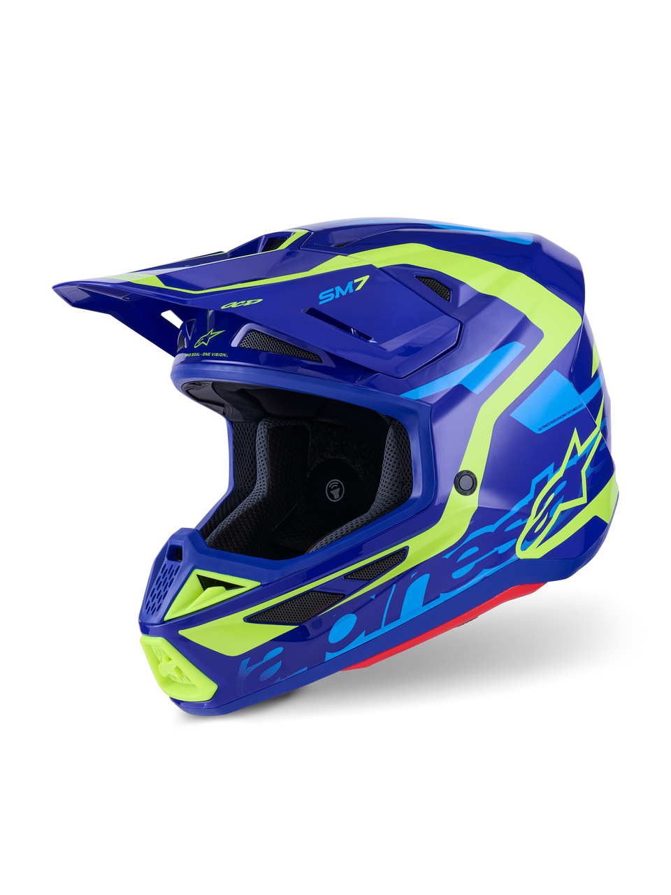 Sm7 Deed Helmet Blue/Ylw Fluo Glossy 2x