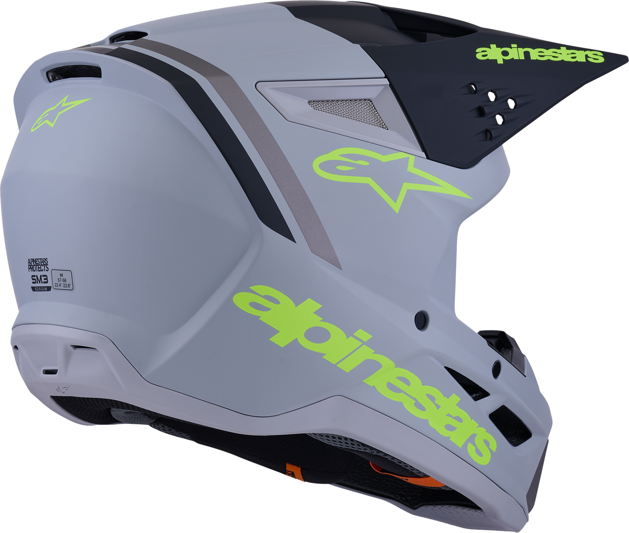 Sm3 Radium Helmet Gry/Blk/Ylw Fluo Matt 2x