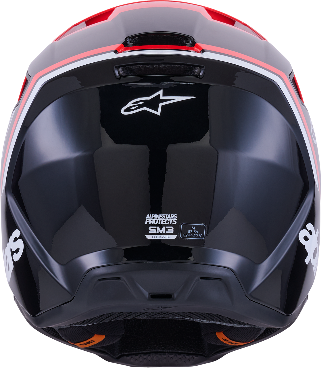 Sm3 Radium Helmet Blk/Red Fluo/White Glossy Sm