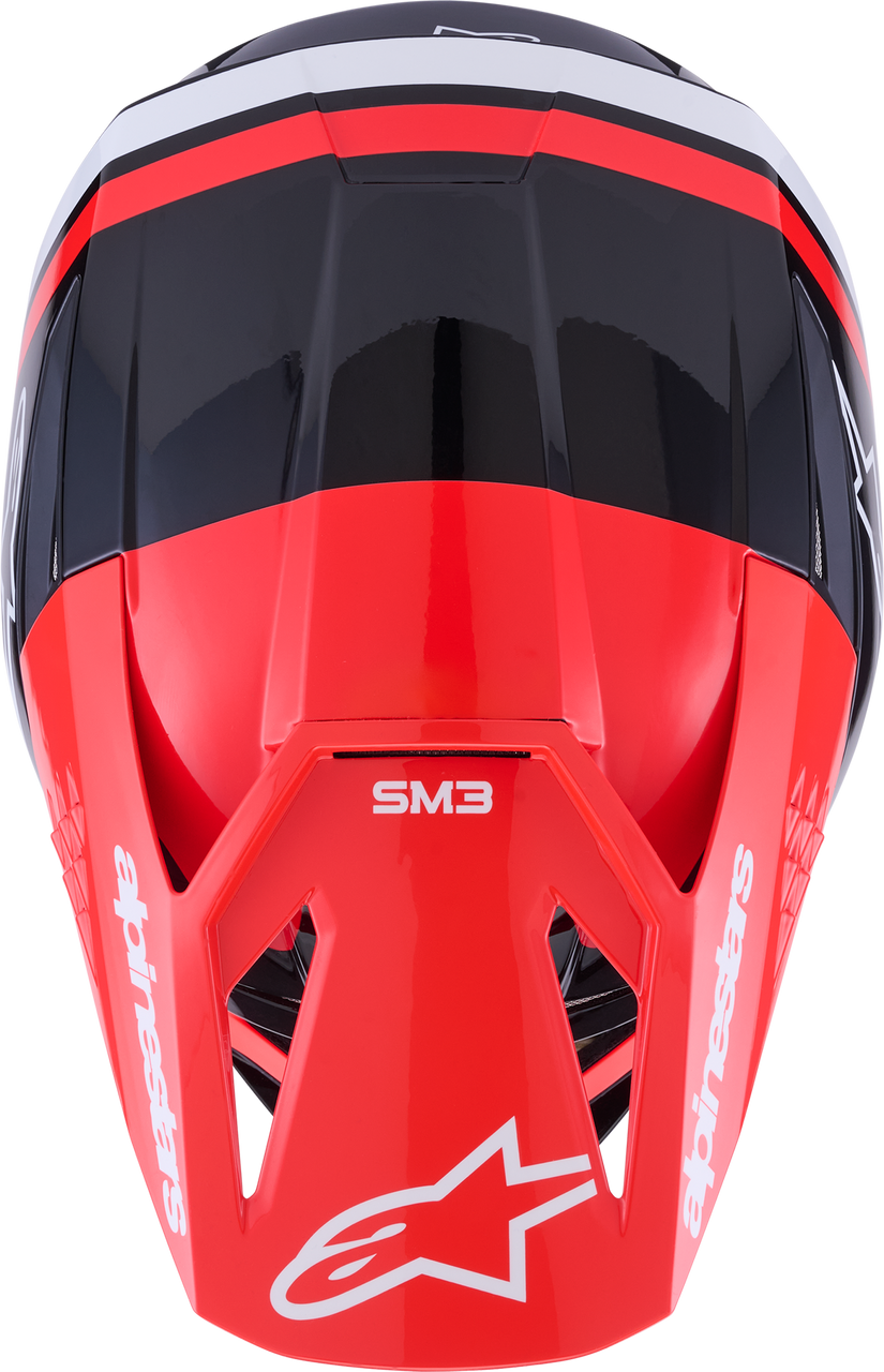 Sm3 Radium Helmet Blk/Red Fluo/White Glossy Sm