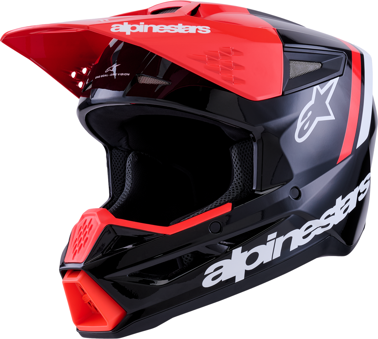 Sm3 Radium Helmet Blk/Red Fluo/White Glossy 2x