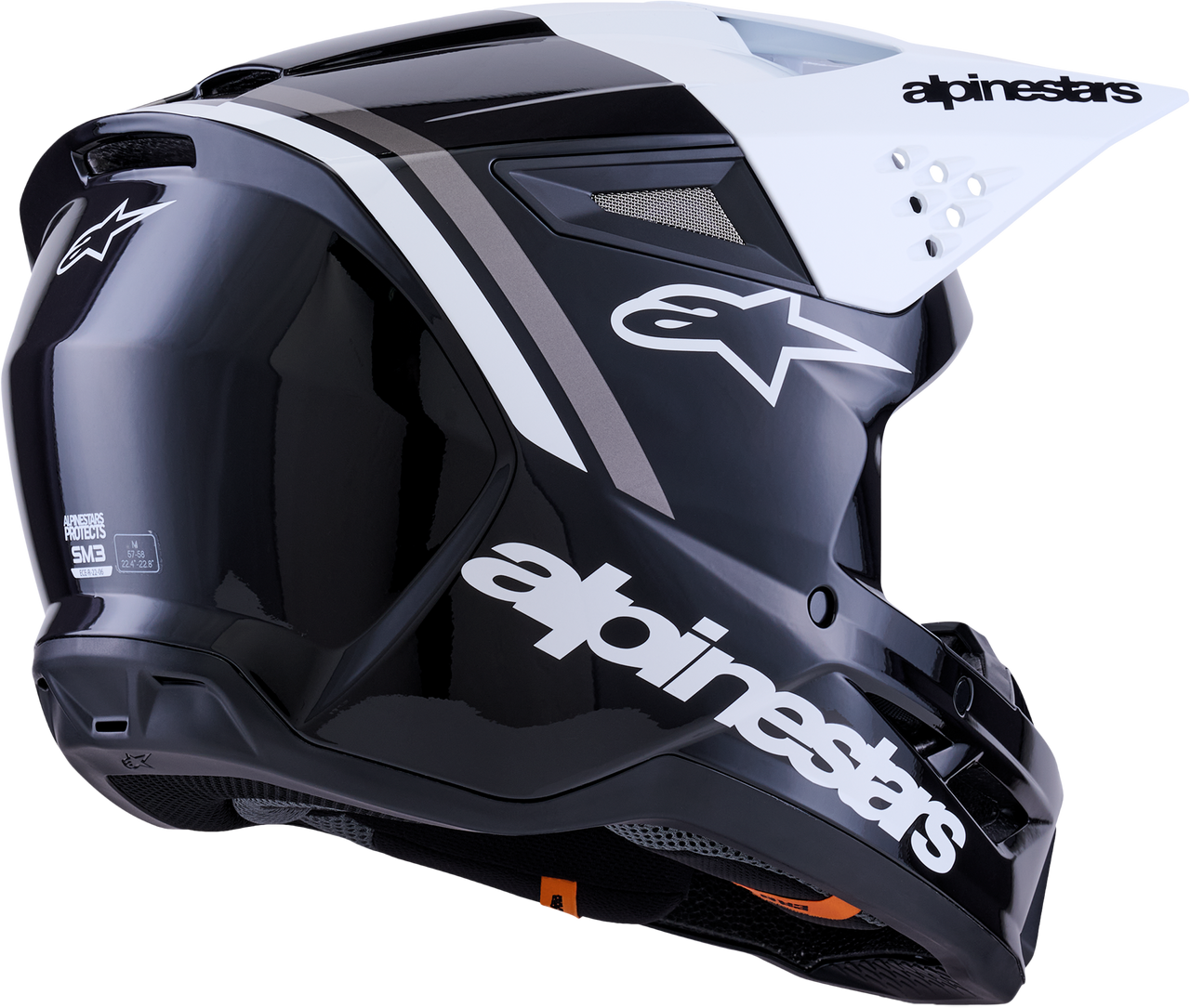 Sm3 Radium Helmet Blk/Wht/Gry Glossy Sm