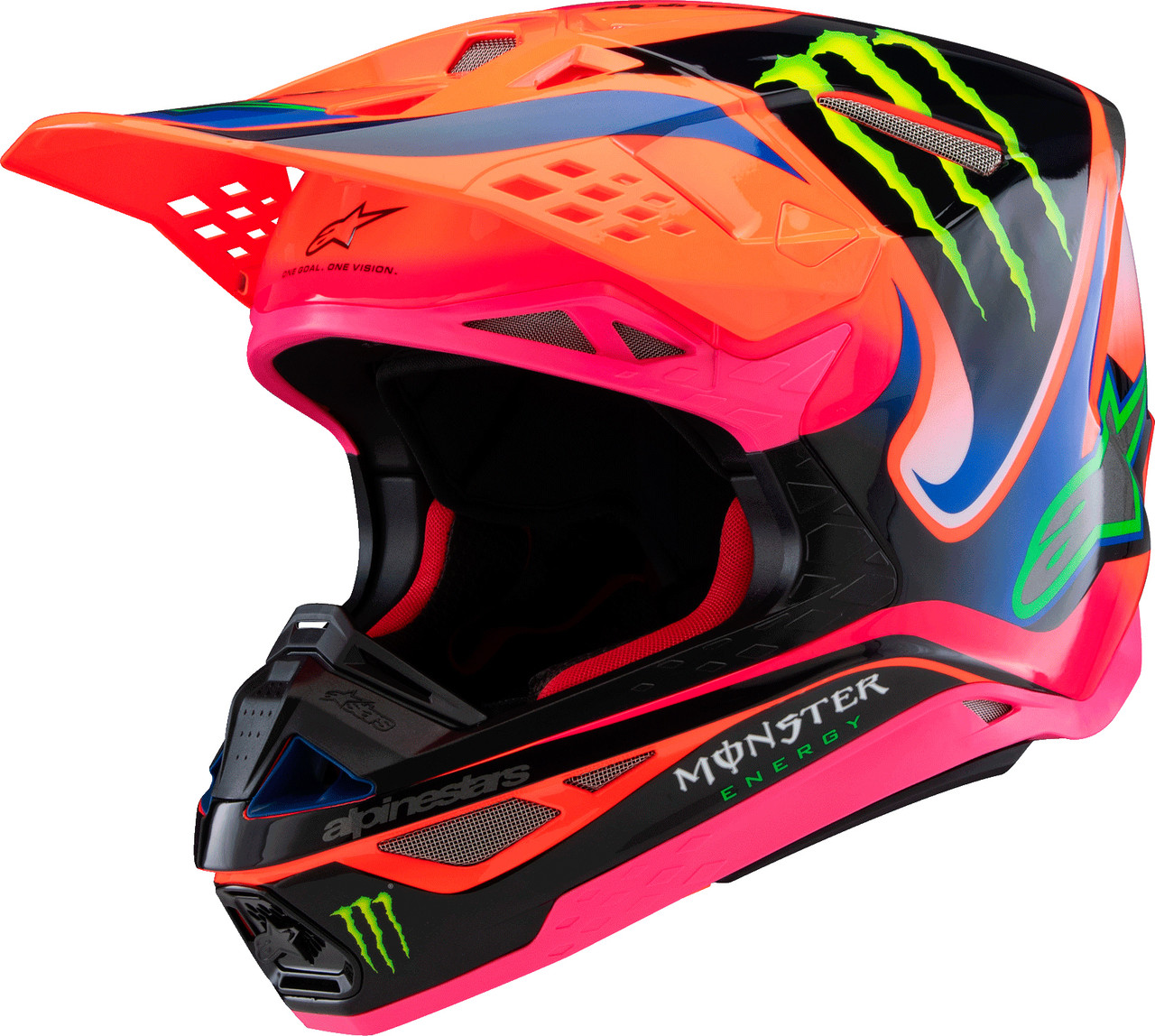 S M10 Deegan Helmet Orng Flo/Prpl/Pnk Fluo 2x