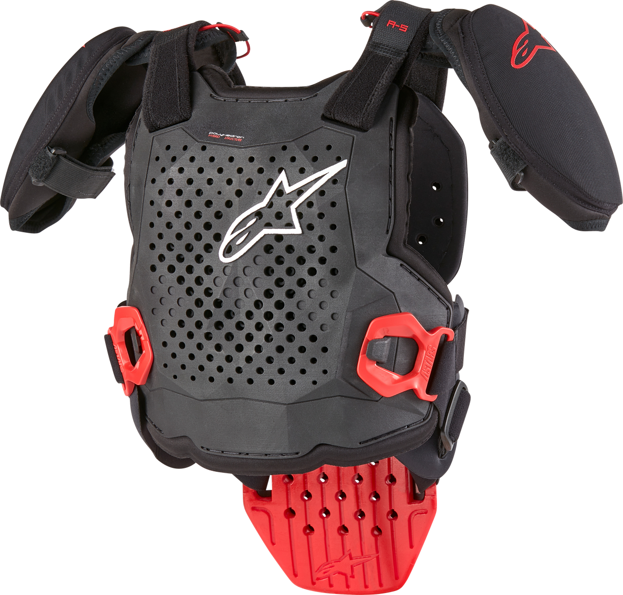 A 5 S Youth Chest Protector Black/White/Red Sm/Md