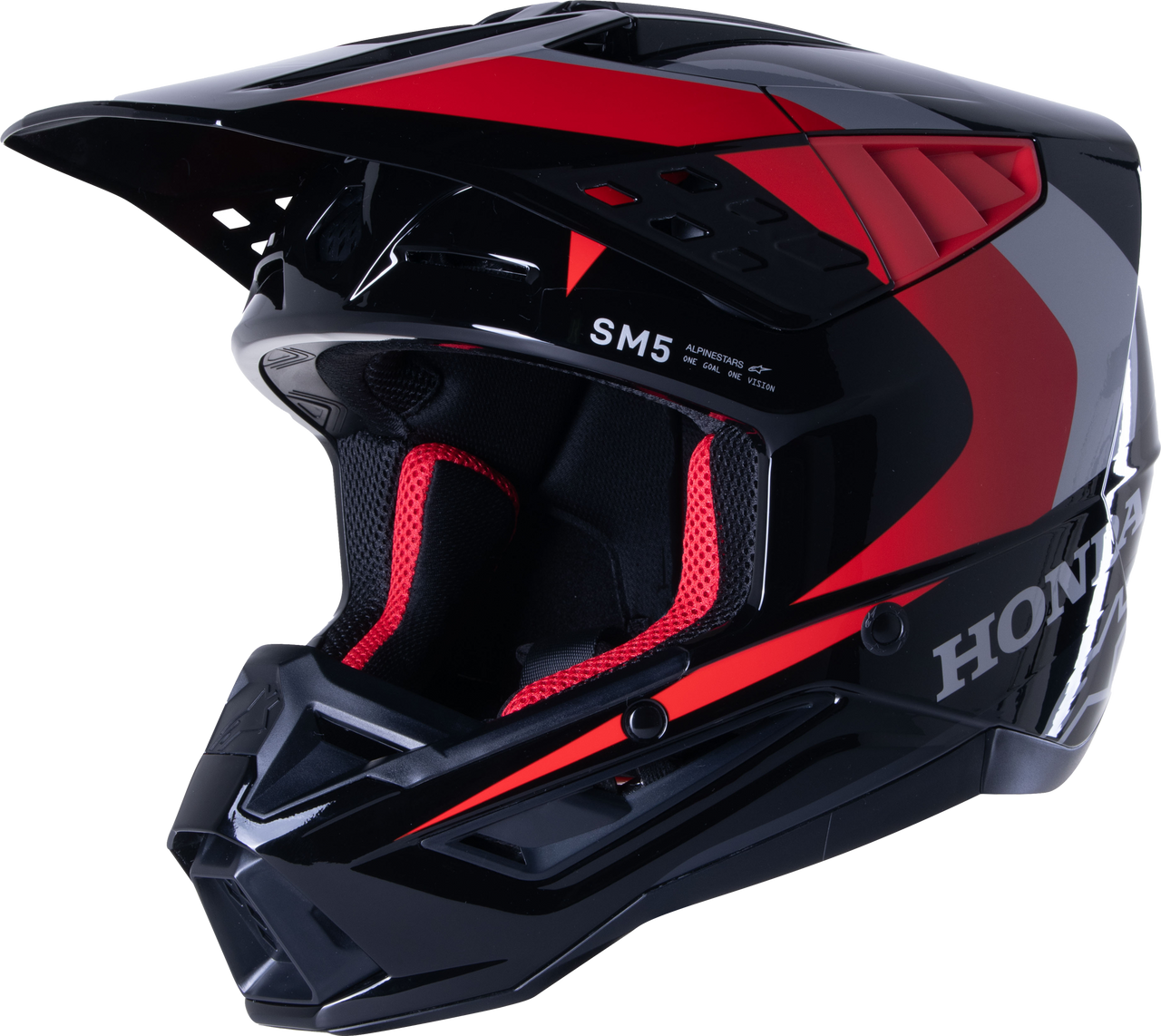 Honda S M5 Helmet Black/Red Glossy Xl