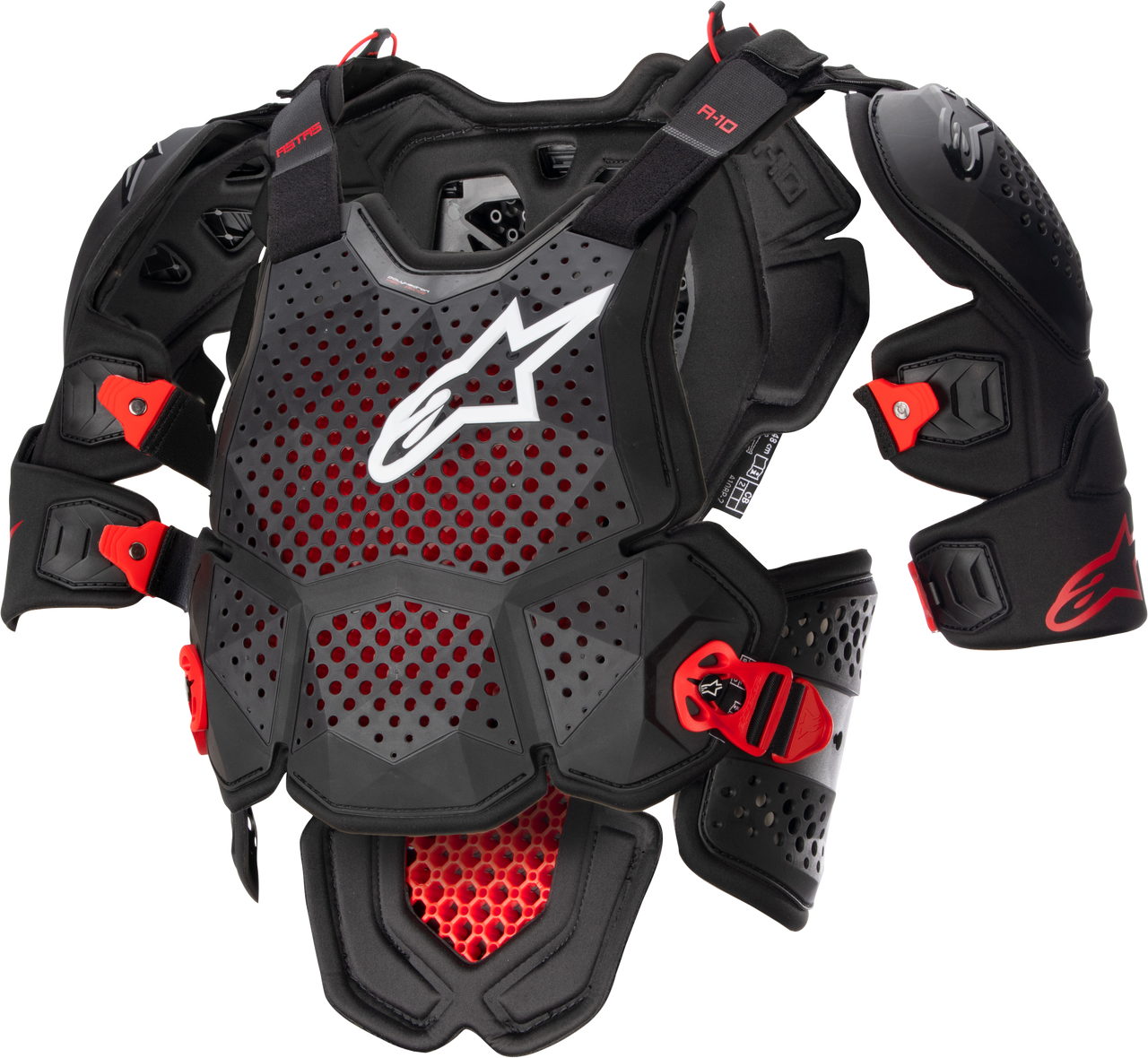A 10 V2 Full Chest Protector Anthracite/Black/Red Xl/2x