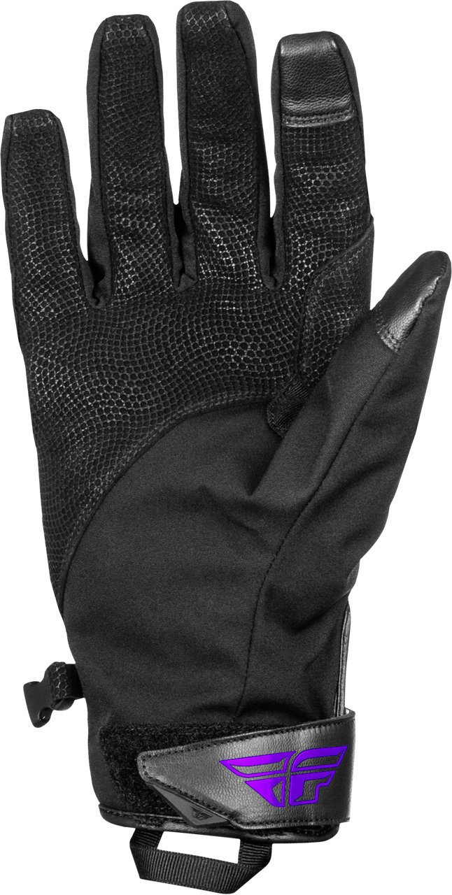 Title Long Gloves Black/Purple Lg