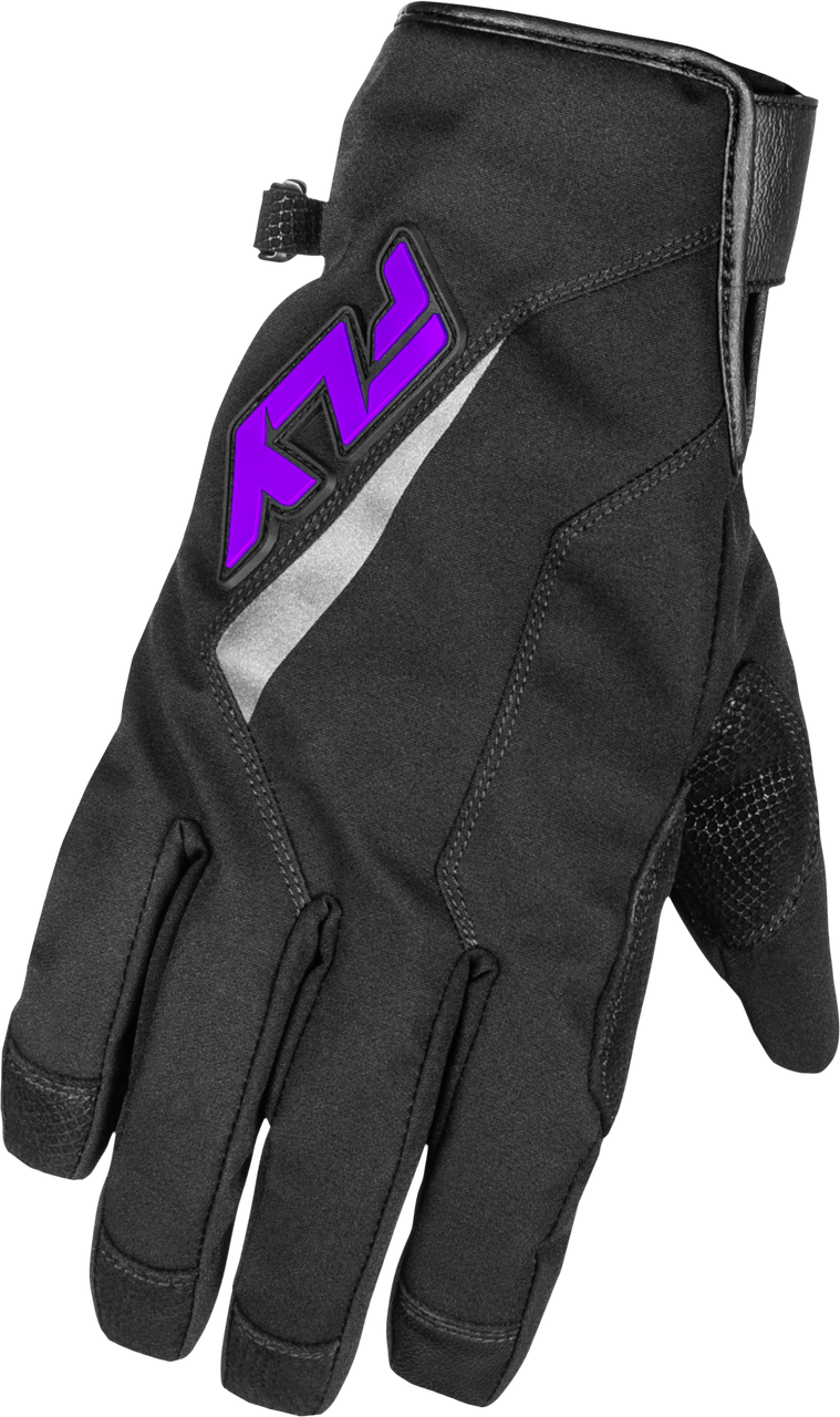 Title Long Gloves Black/Purple 3x
