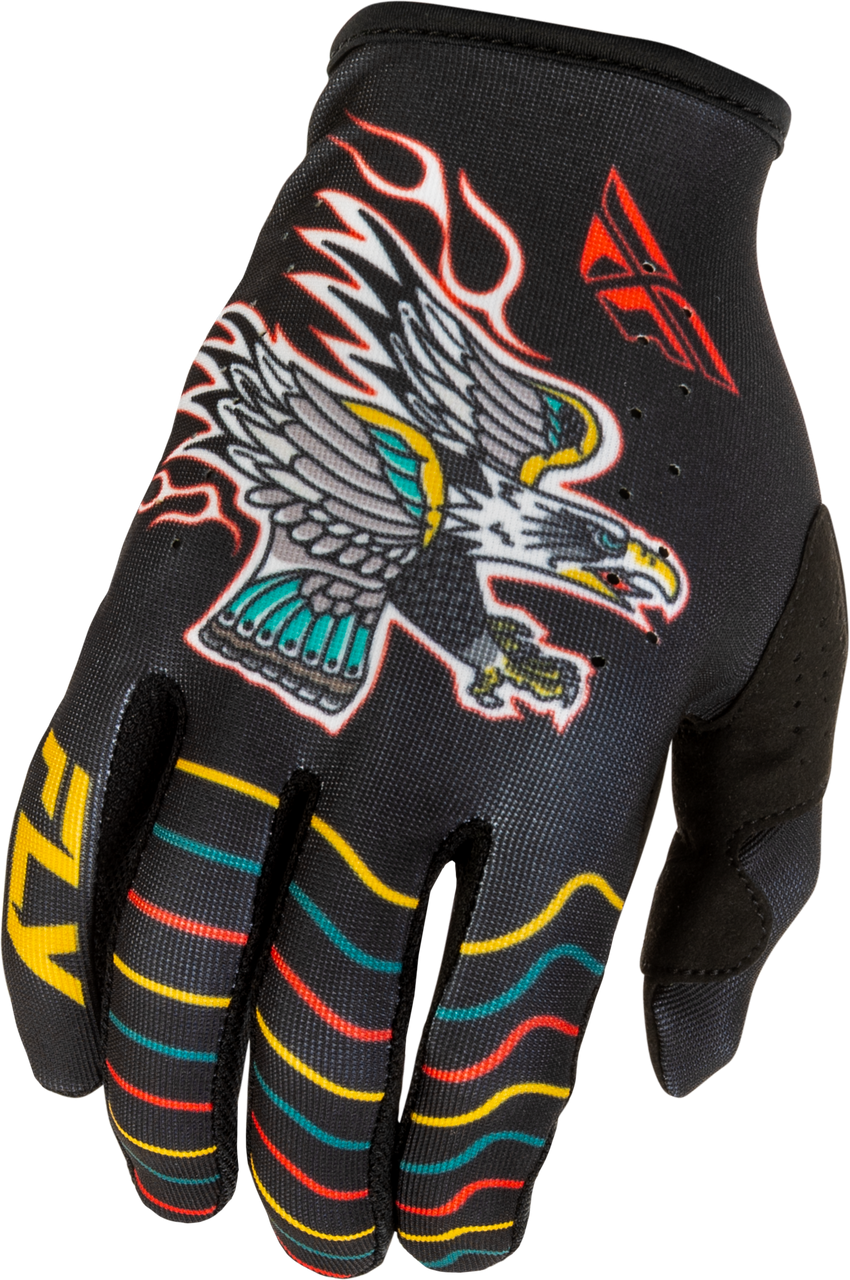 Youth Lite Americana Gloves Black/Red/Gold Ys