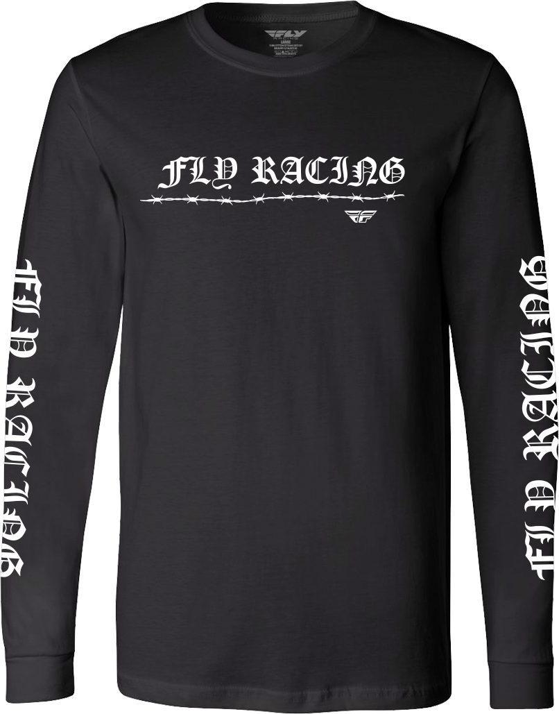 Fly Barbed Wire L/S Black Sm