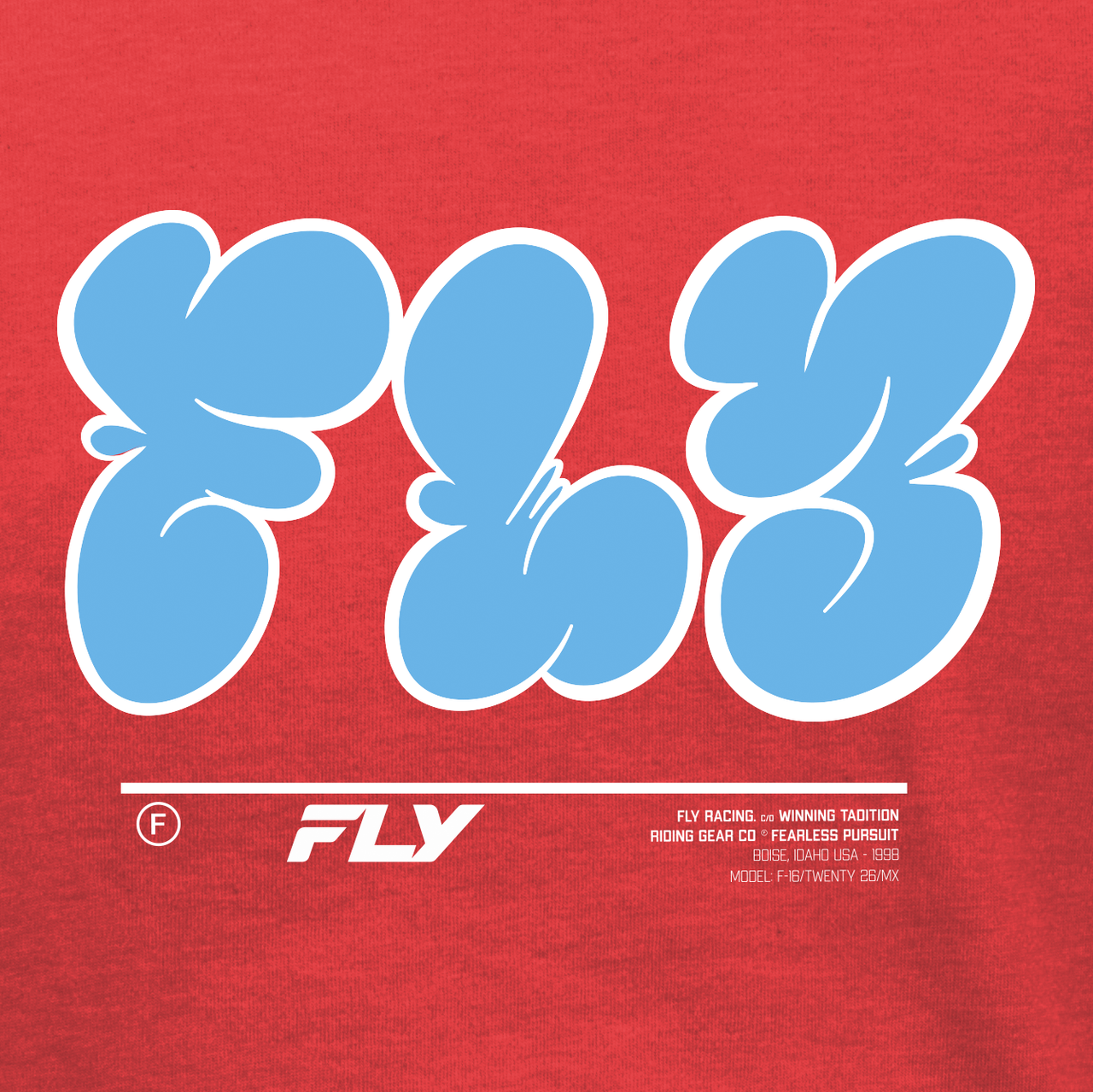 Youth Fly Graffiti Tee Red Ym