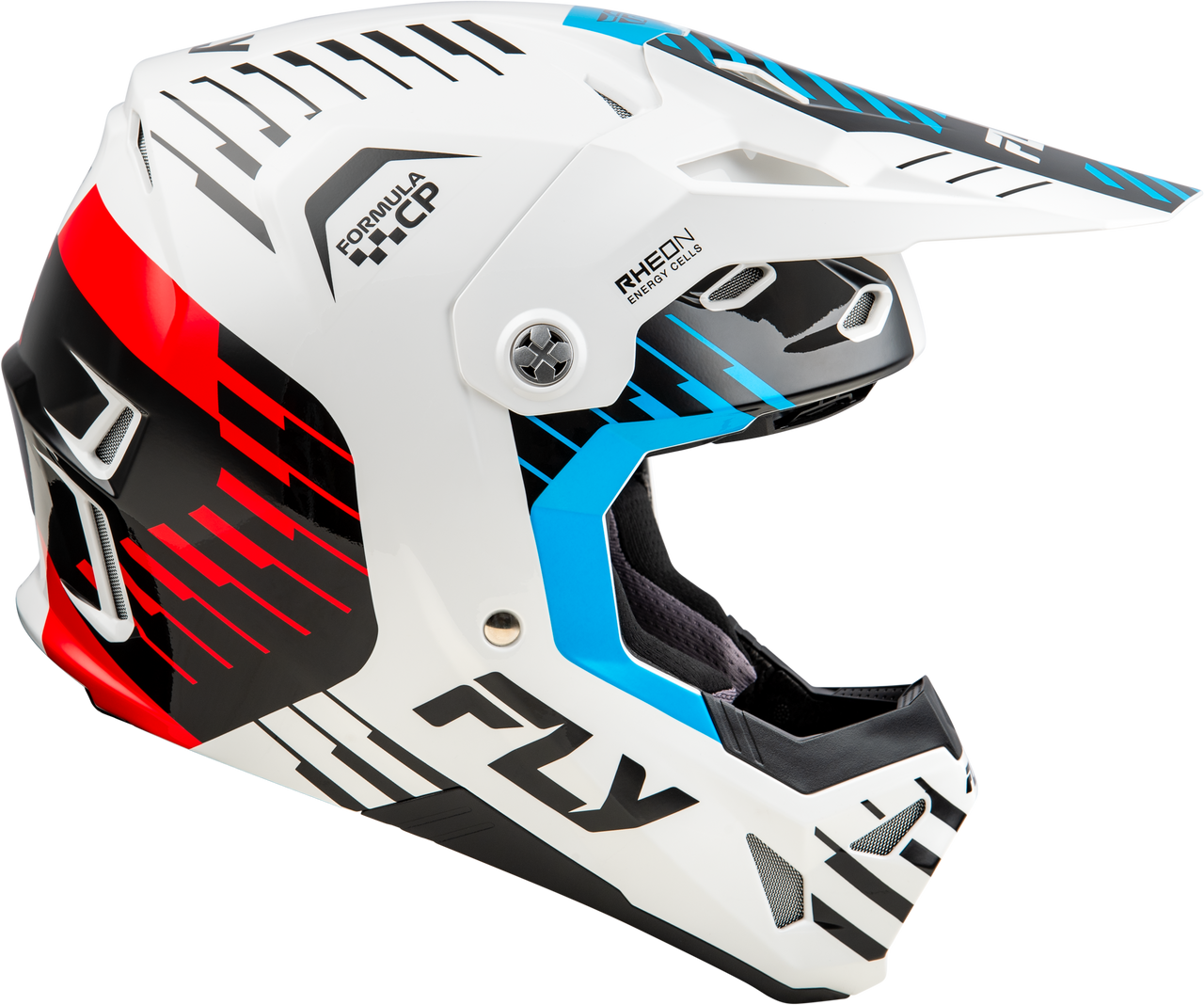 Youth Formula Cp Slice Helmet White/Red/Cyan Yl