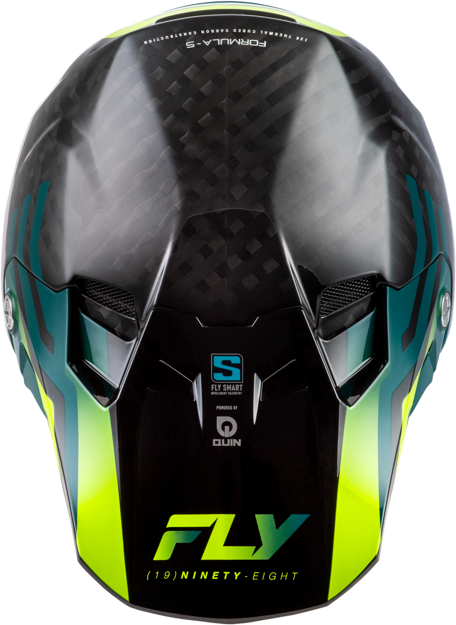 Formula S Carbon Byte Helmet Black Carbon/Teal/Lime 2x