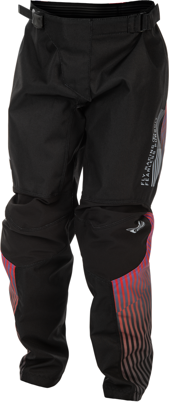 Youth F 16 Pants Black/Red/Purple Sz 22