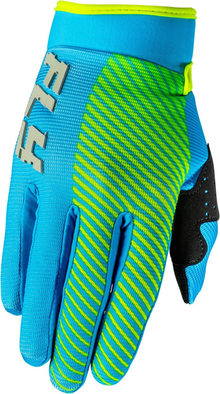 Youth F 16 Gloves Blue/Hi Vis Y2xs