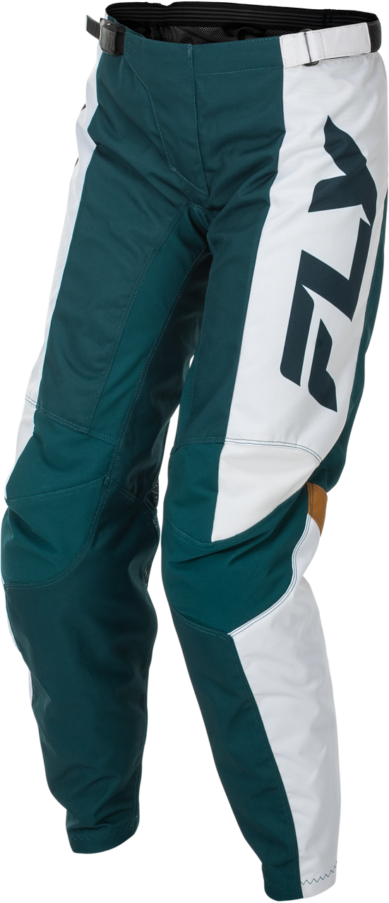 Women's F 16 Pants Teal/White/Gold Sz 11/12