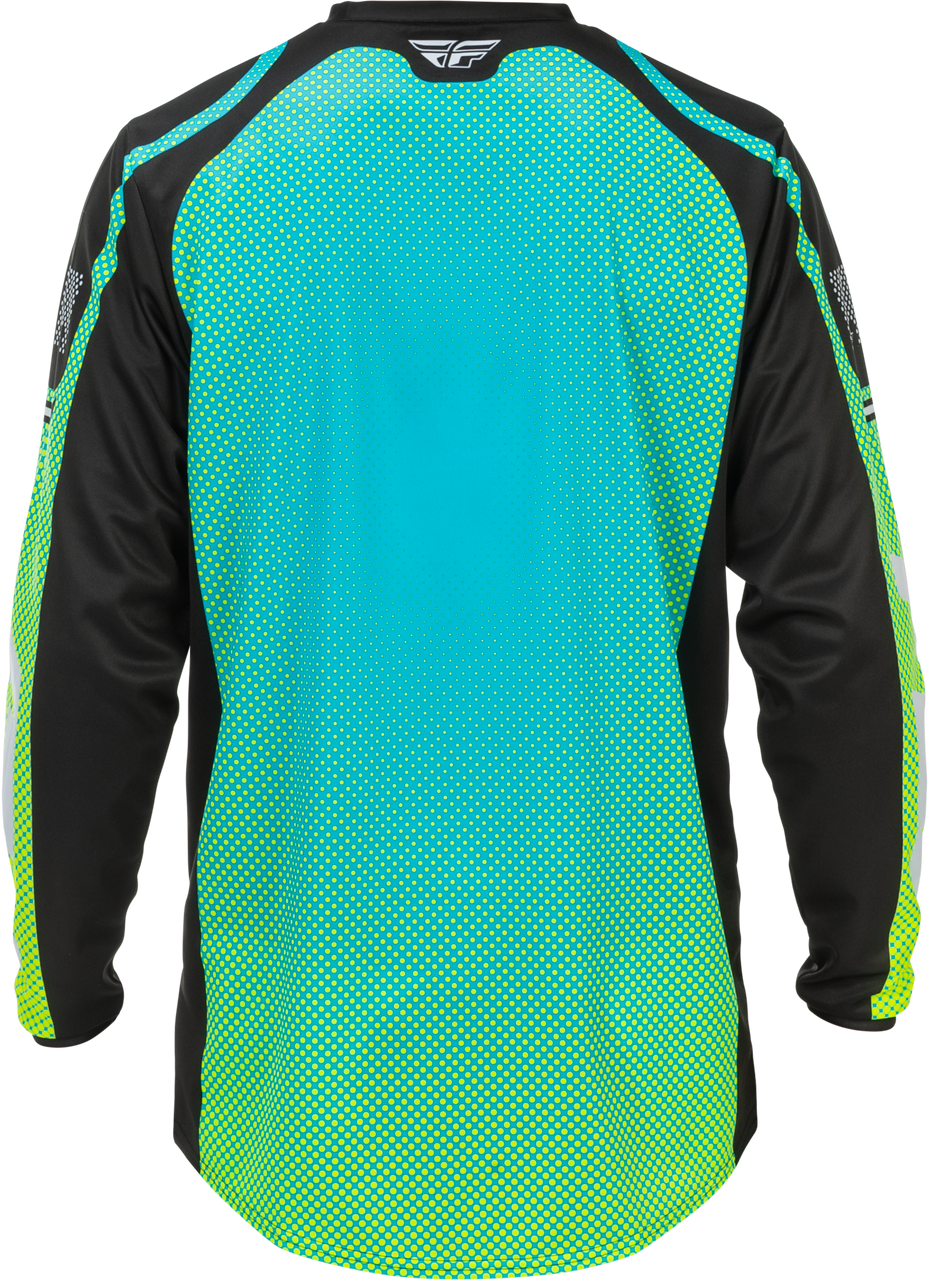 F 16 Jersey Aqua/Black/White Md