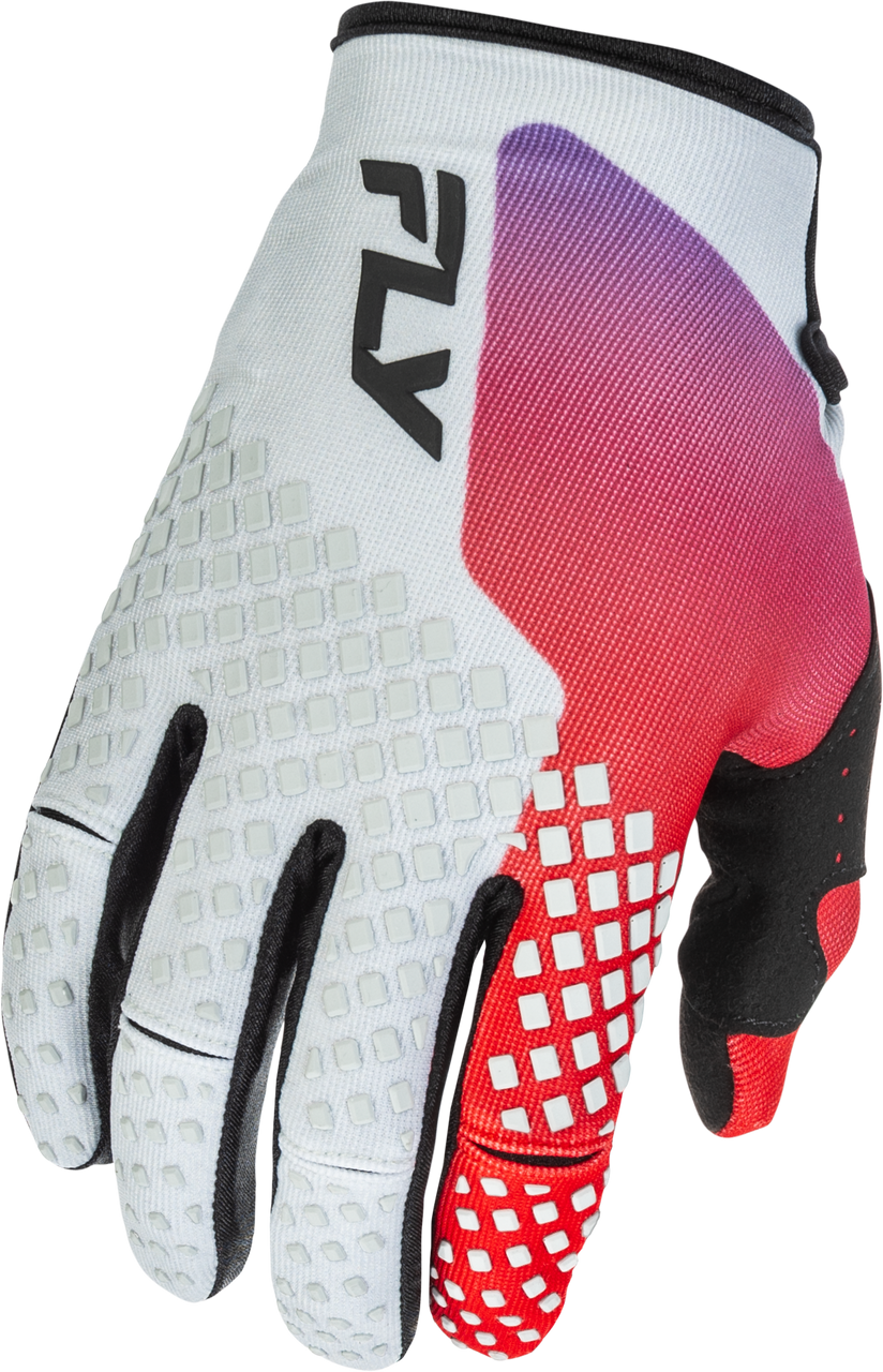 Youth Kinetic Gloves Grey/Red/Purple/Black Yl