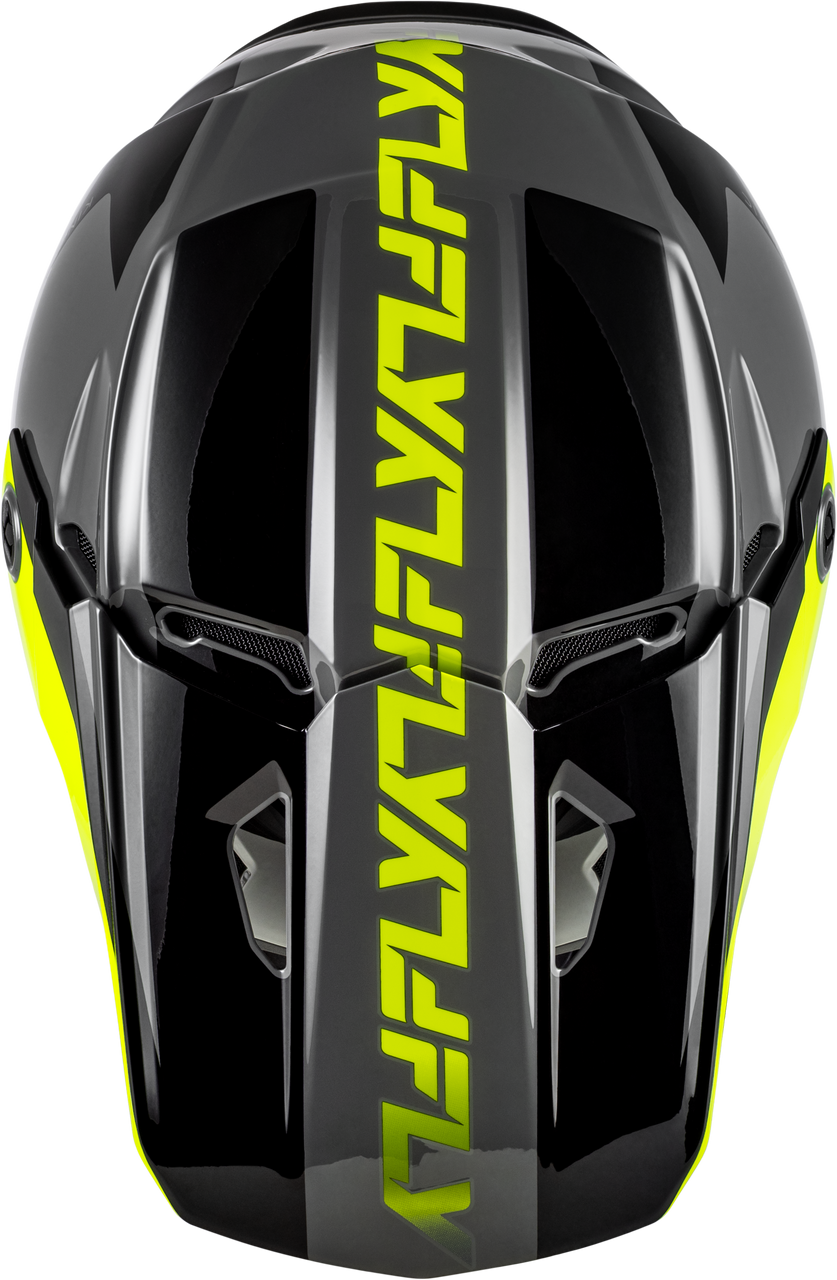 Kinetic Crest Helmet Grey/Black/Hi Vis Xs