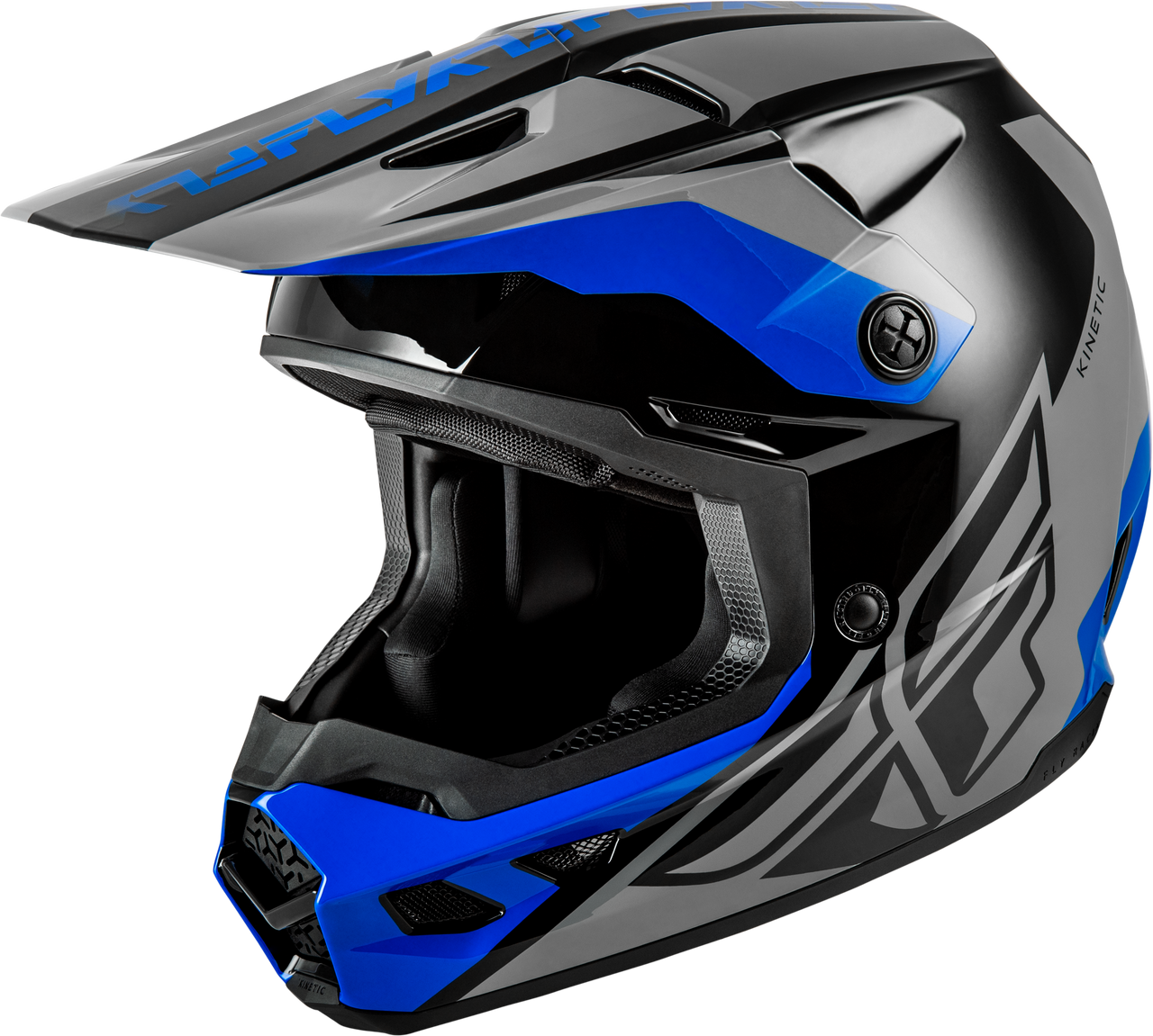 Kinetic Crest Helmet Grey/Black/Blue Xs