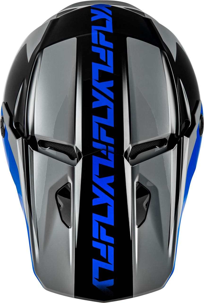 Kinetic Crest Helmet Grey/Black/Blue Xs
