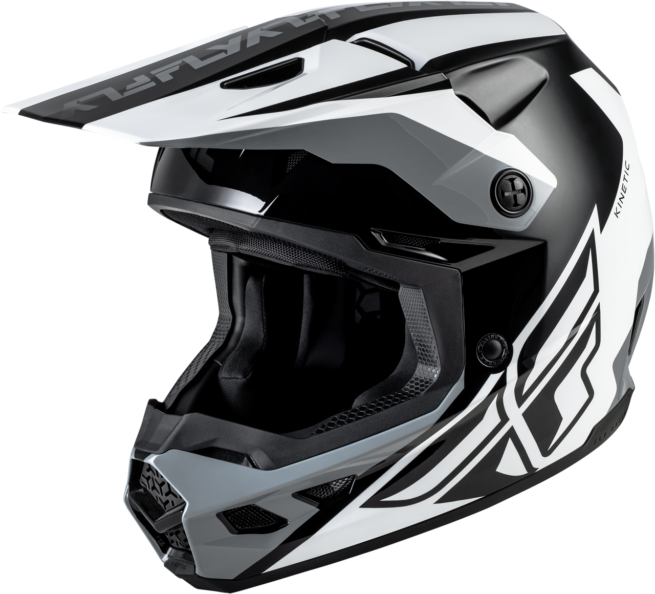 Kinetic Crest Helmet Black/White/Grey Md