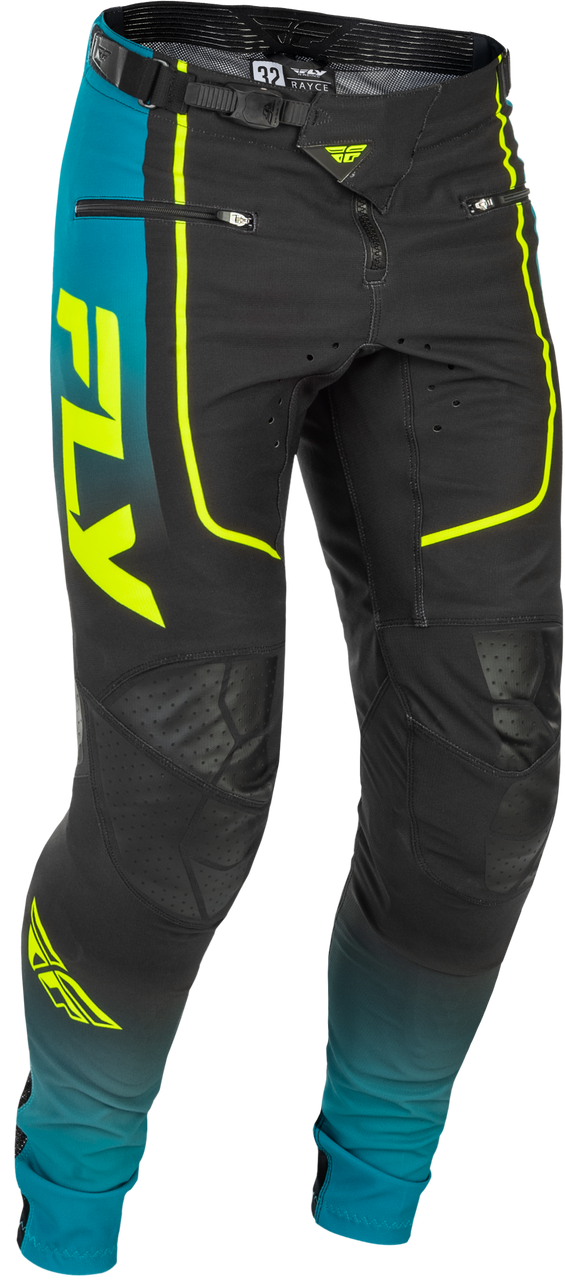 Youth Rayce Bicycle Pants Teal/Black/Lime Sz 26