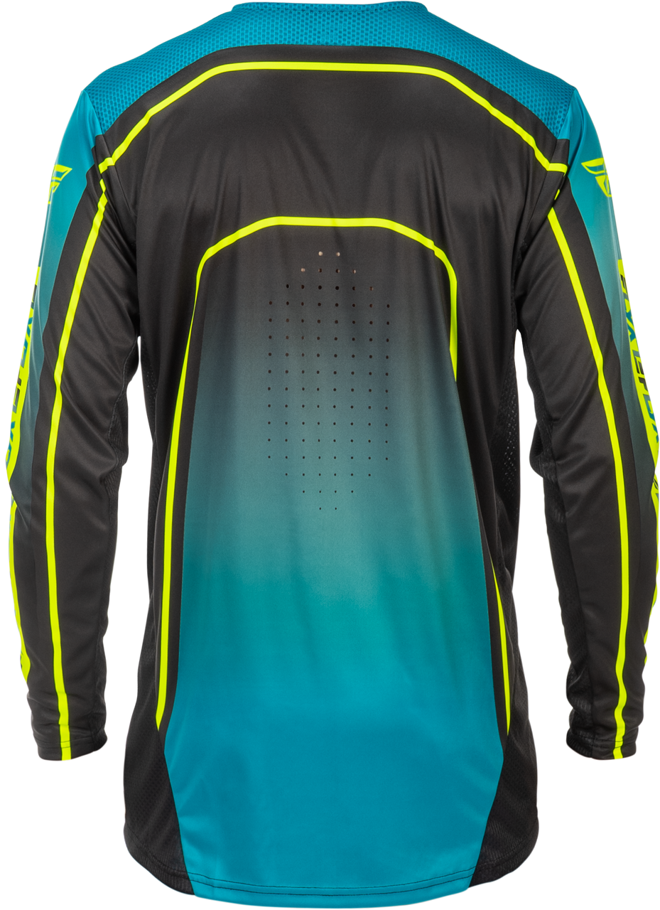 Youth Rayce Bicycle Jersey Teal/Black/Lime Yxl