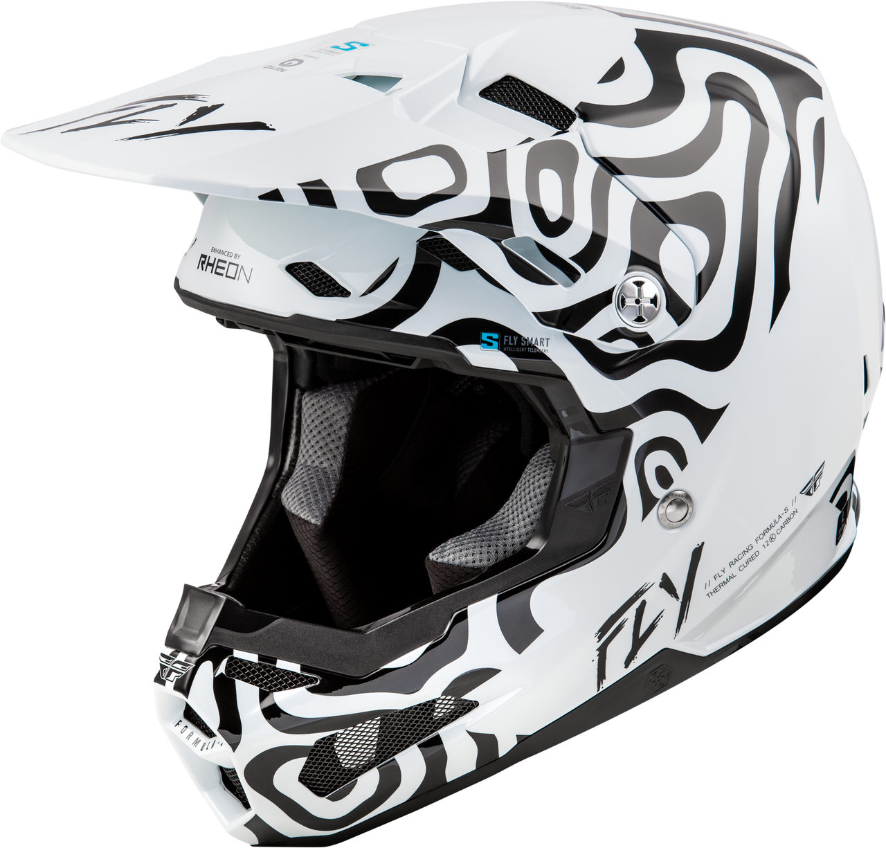 Youth Formula S Carbon Abyss Helmet White/Black Yl