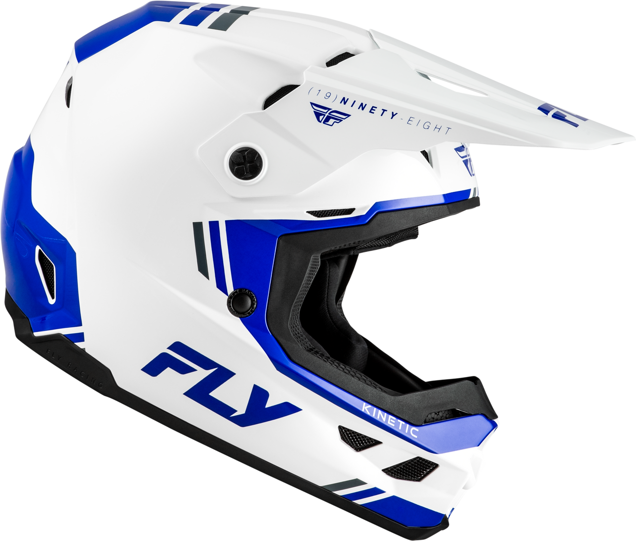 Kinetic Verdict Helmet White/Blue/Grey Lg