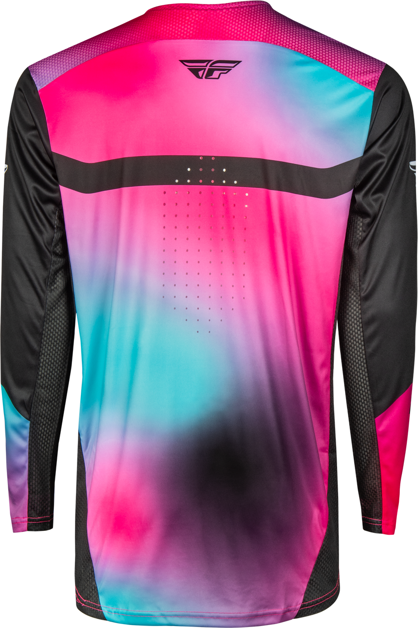 Youth Rayce Bicycle Jersey Fuschia/Black/Teal Ym