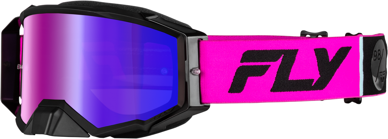 Zone Pro Goggle Pink/Black W/ Iridescent Red Mir/Smk Lens