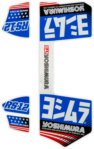 Rs12 Muffler Decals Blue