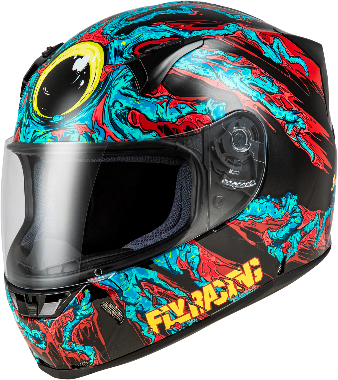 Revolt Space Creep Helmet Light Blue/Black/Red 2x