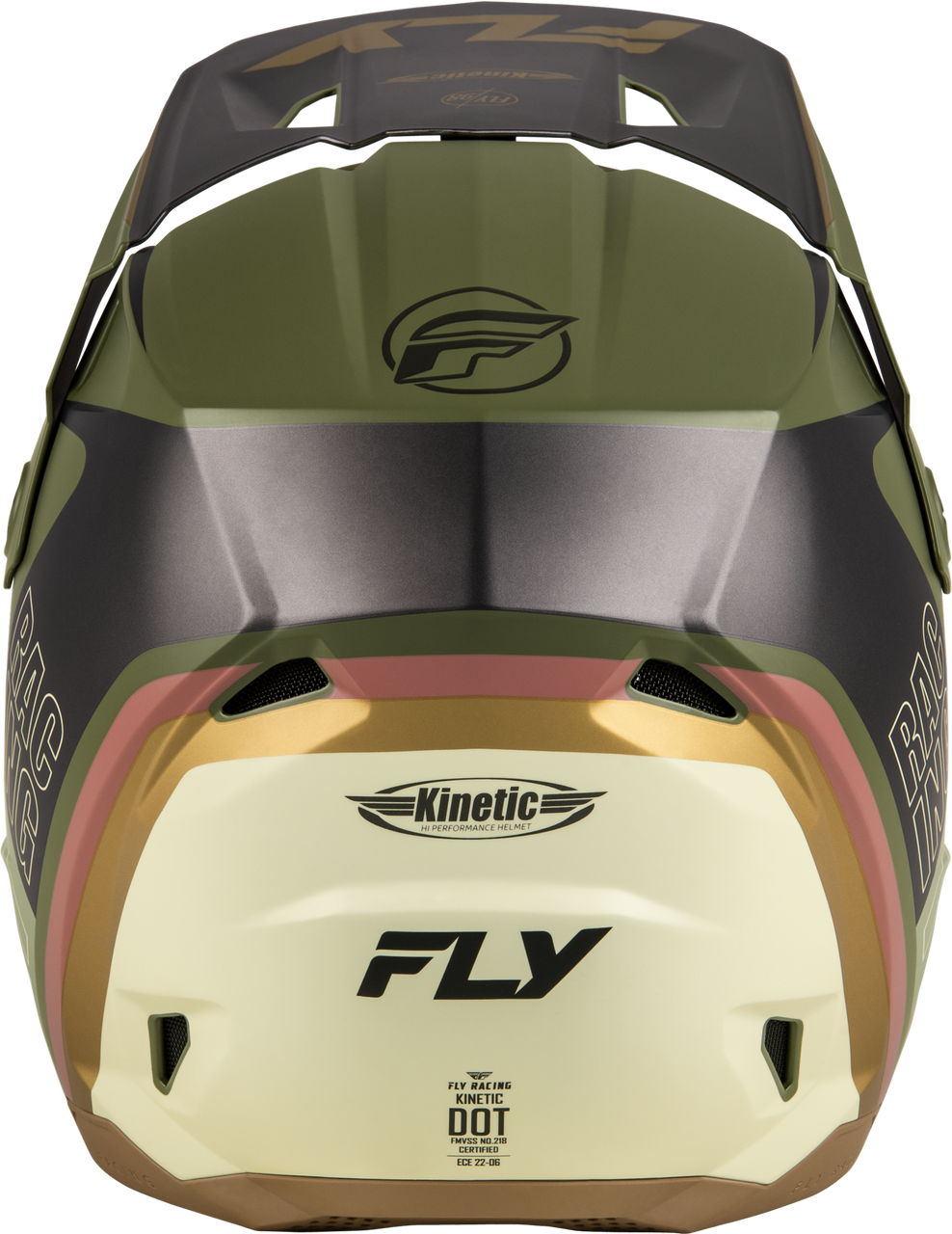 Kinetic Rally Helmet Matt Moss Gry/Khaki/Off Wht Md