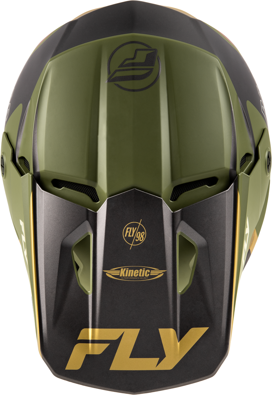 Kinetic Rally Helmet Matt Moss Gry/Khaki/Off Wht Md