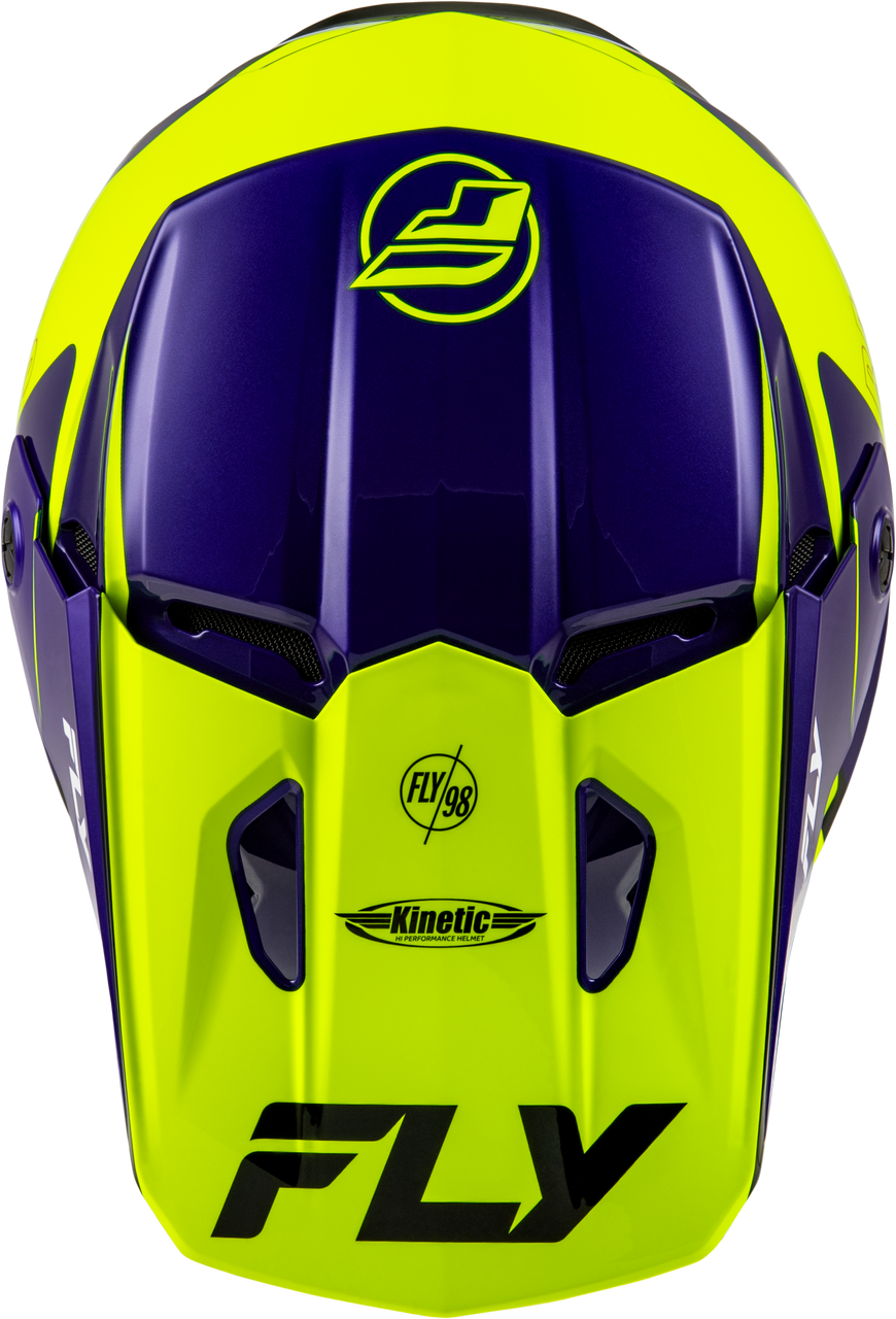 Kinetic Rally Helmet Hi Vis/Blue/Black Lg