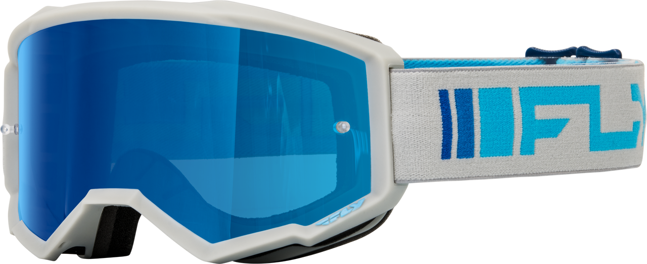 Youth Zone Goggle Silver/Blue W/ Dark Blue Mirror/Smoke Lens