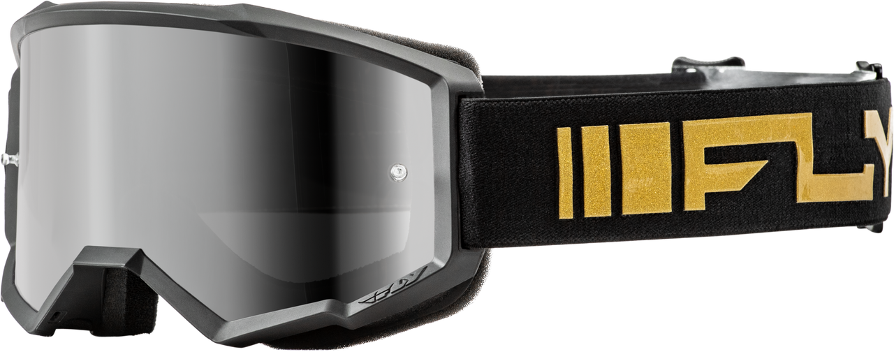 Youth Zone Goggle Black/Gold W/ Silver Mirror/Smoke Lens