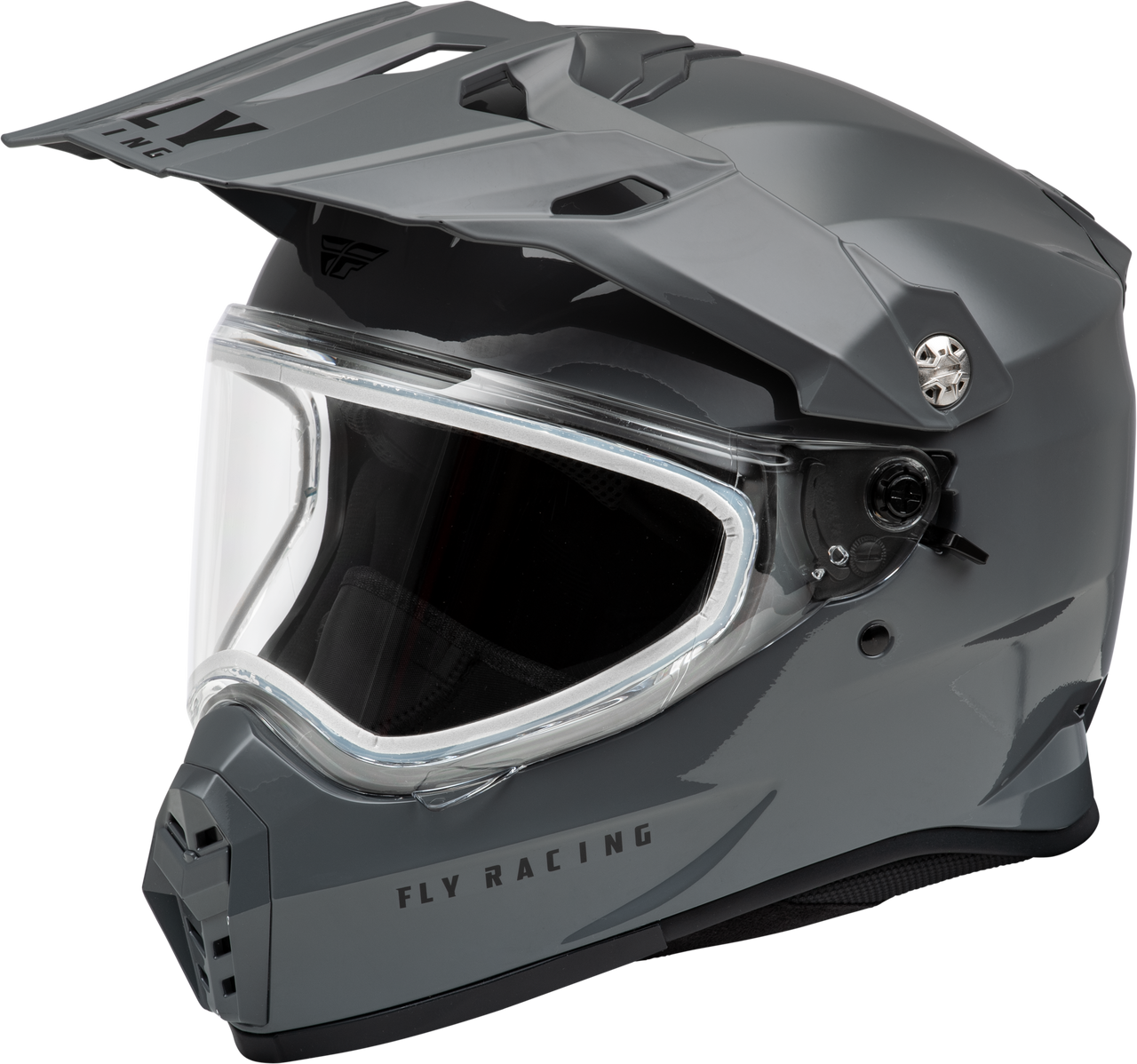 Trekker Cw Solid Helmet Dual Shld Grey Xl
