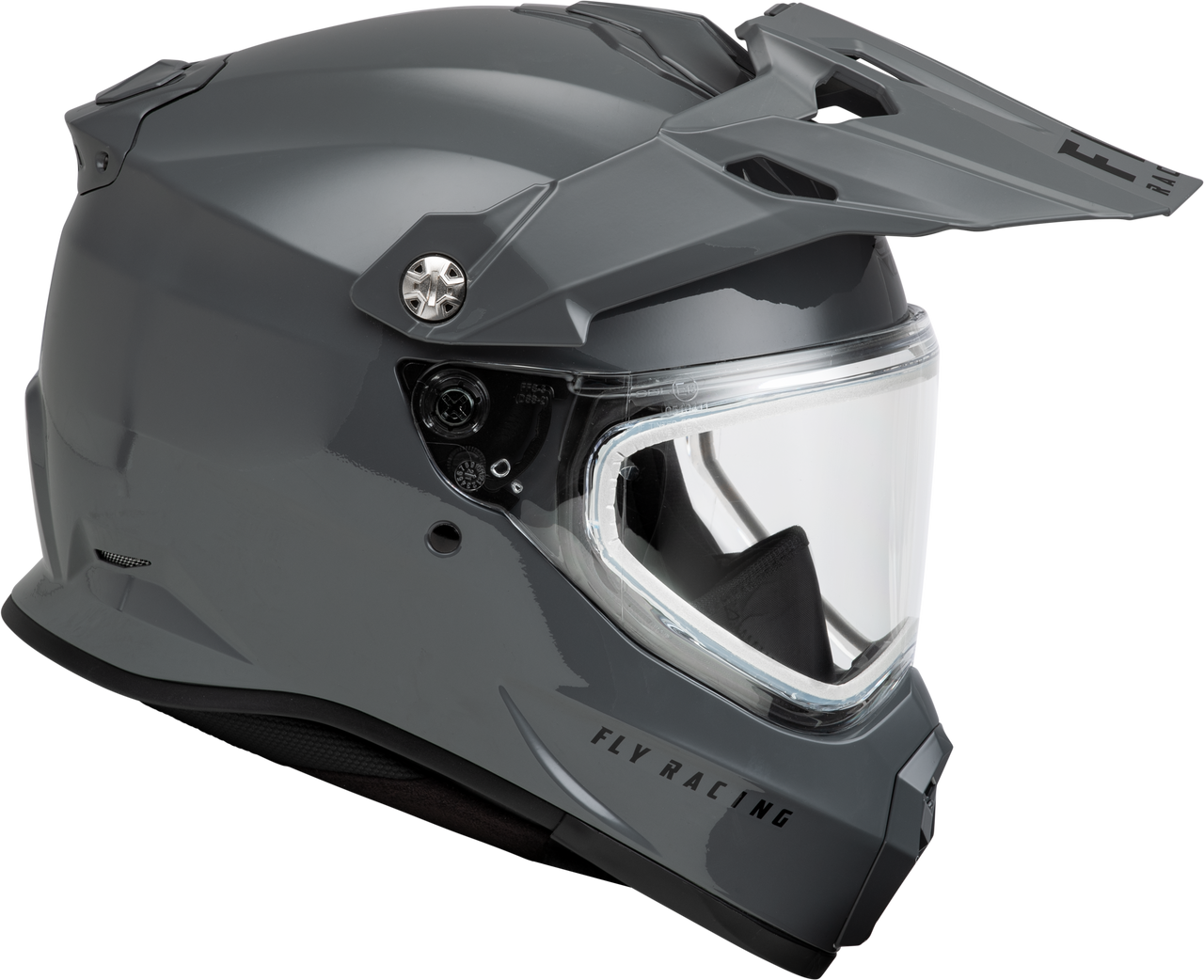 Trekker Cw Solid Helmet Dual Shld Grey Xl