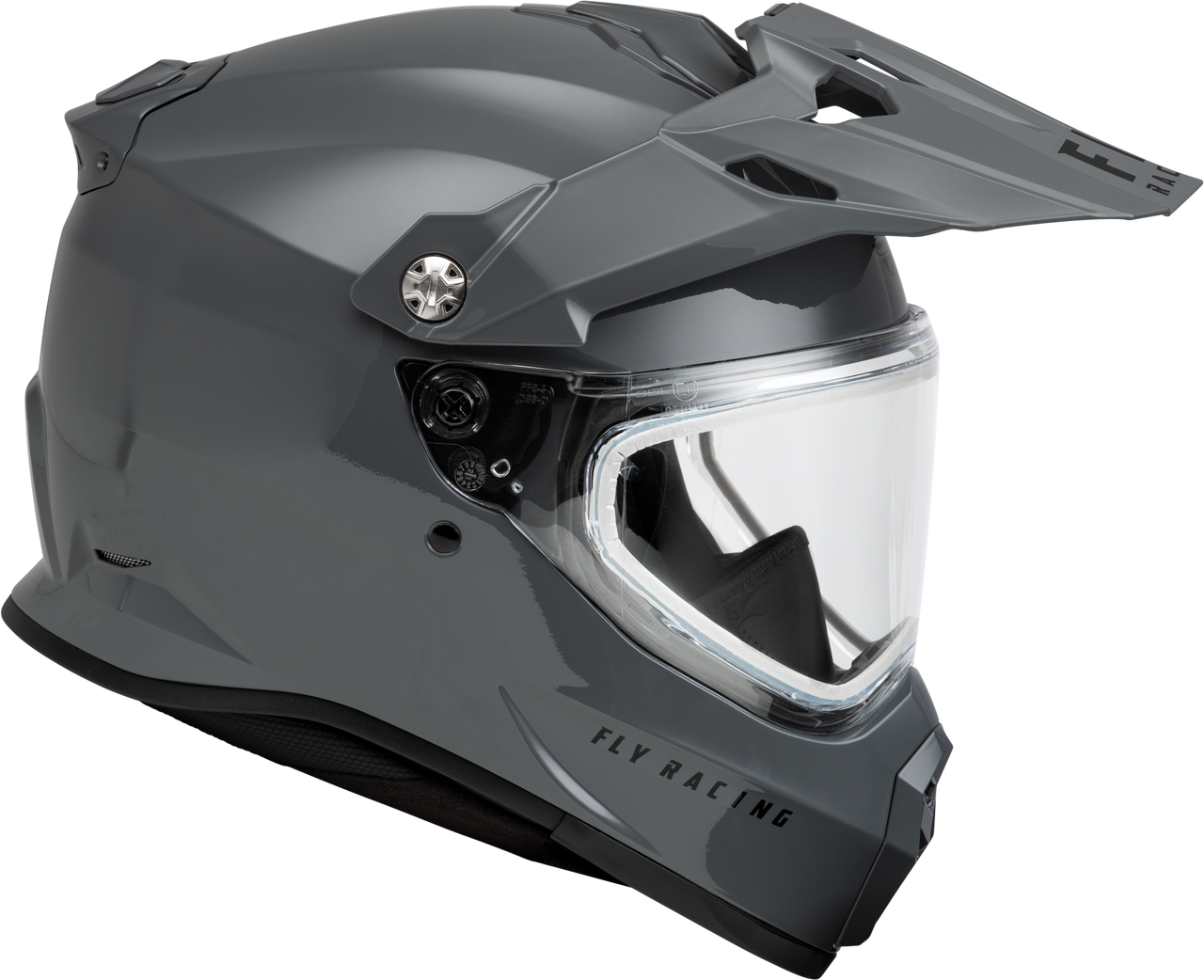 Trekker Cw Solid Helmet Dual Shld Grey Lg