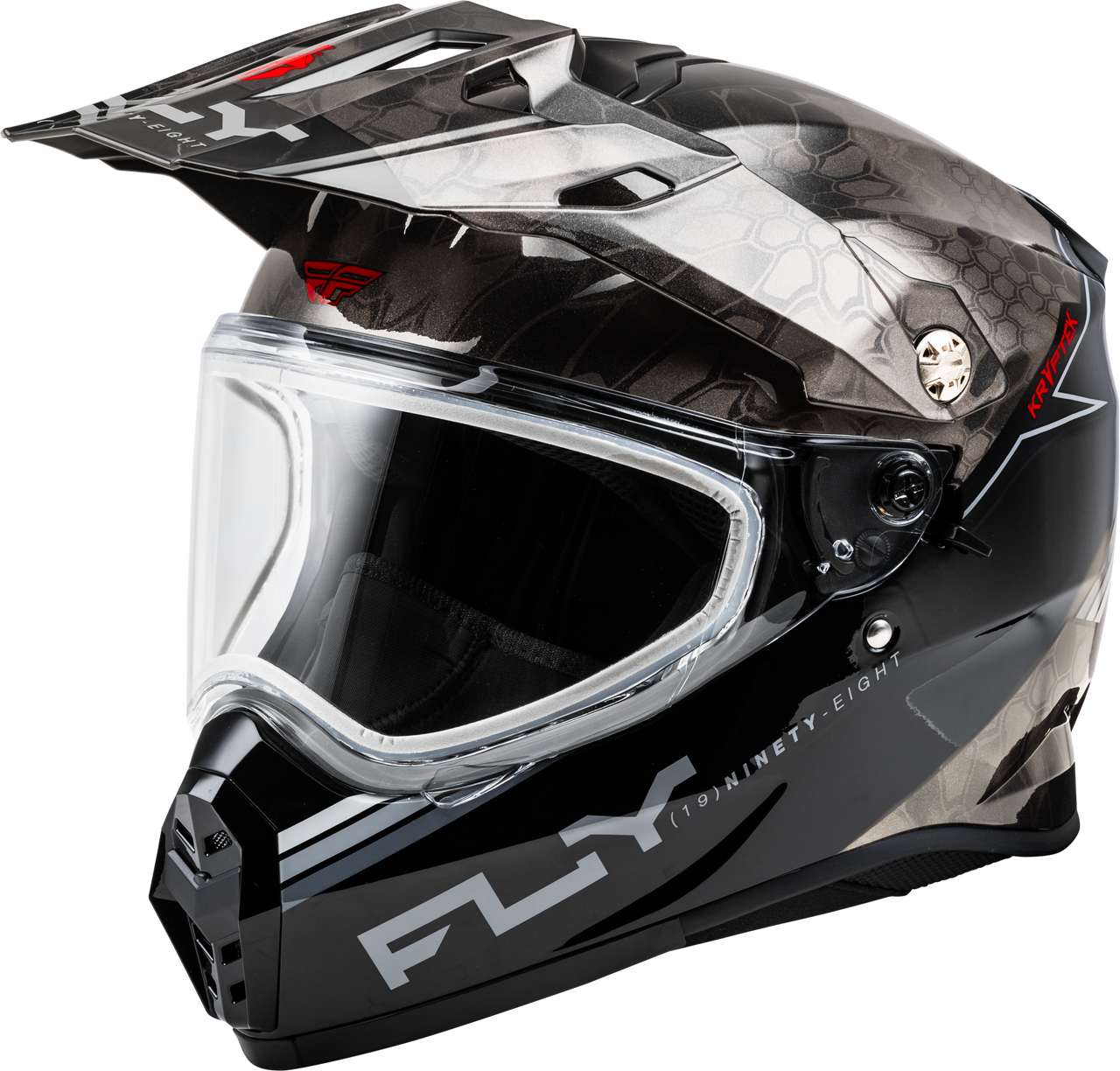 Trekker Cw Conceal Helmet Dual Shld Black/Grey/White 2x