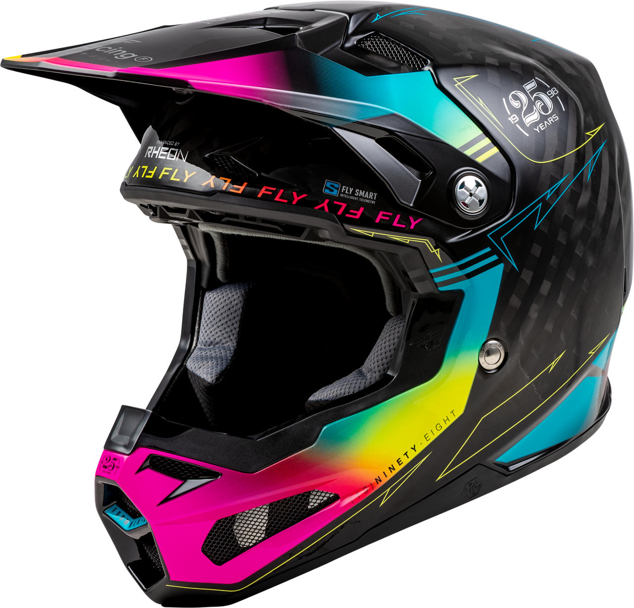 Formula S Carbon Legacy Helmet Black/Electric Blu/Fuschia 2x