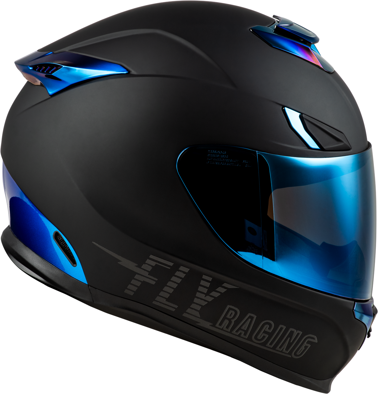 Sentinel Recon Helmet Matte Black/Blue Chrome Xs