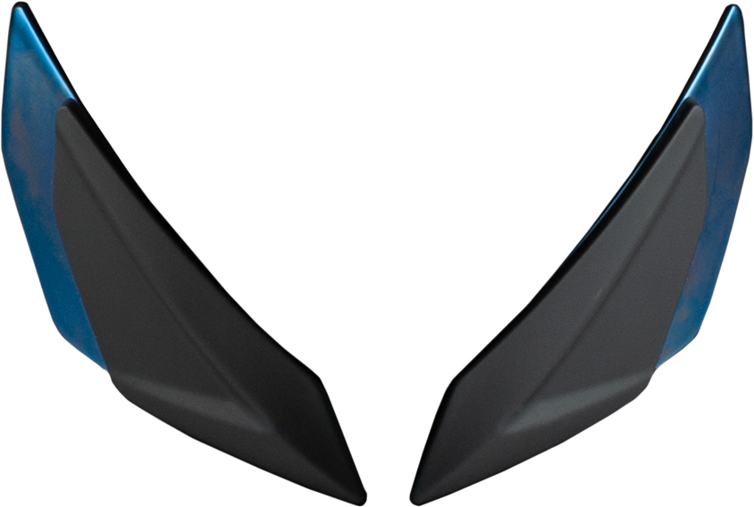 Sentinel Front Side Vents Pair Blue Chrome